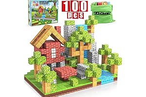 FAOSCHWARZ 100Pcs Colorful Magnetic Building Blocks Construction Kit for Kids Toddlers, Ages 3+