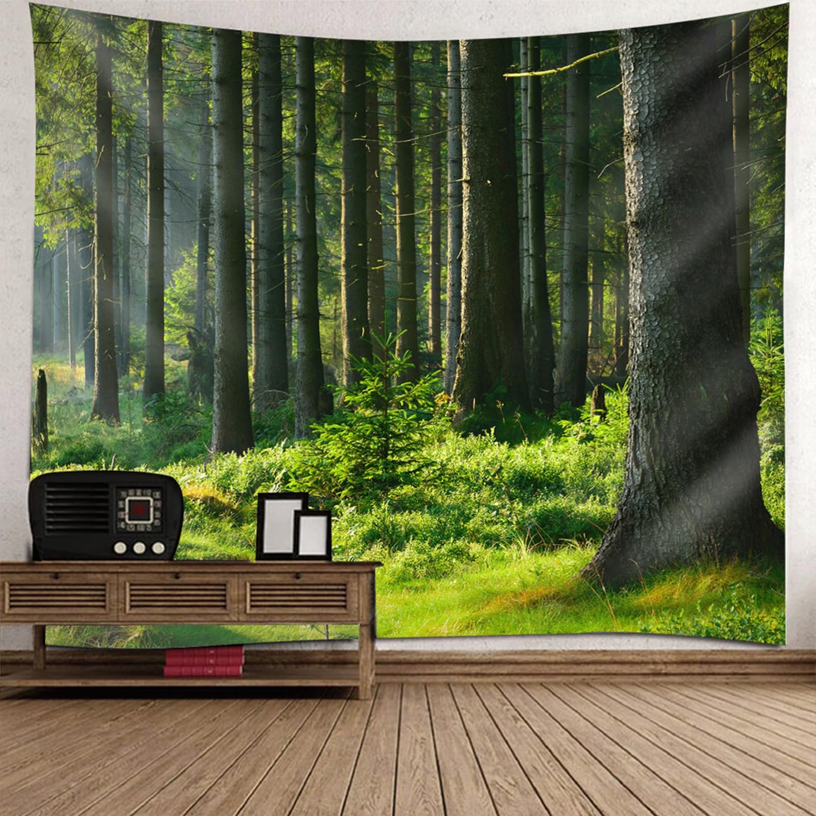 Tenture murale foret 140x210cm pour agrandir visuellement la piece - 6