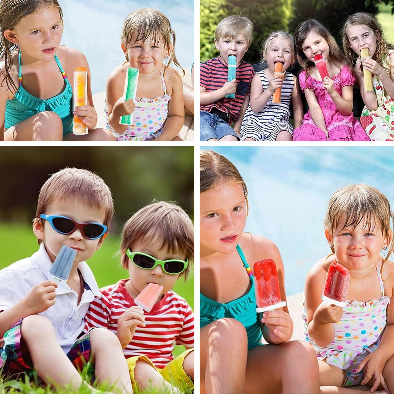 Stampi Ghiaccioli In Silicone 6 Cavità - Con Imbuto E Spazzola Per Gelati Fatti In Casa - Foto 5