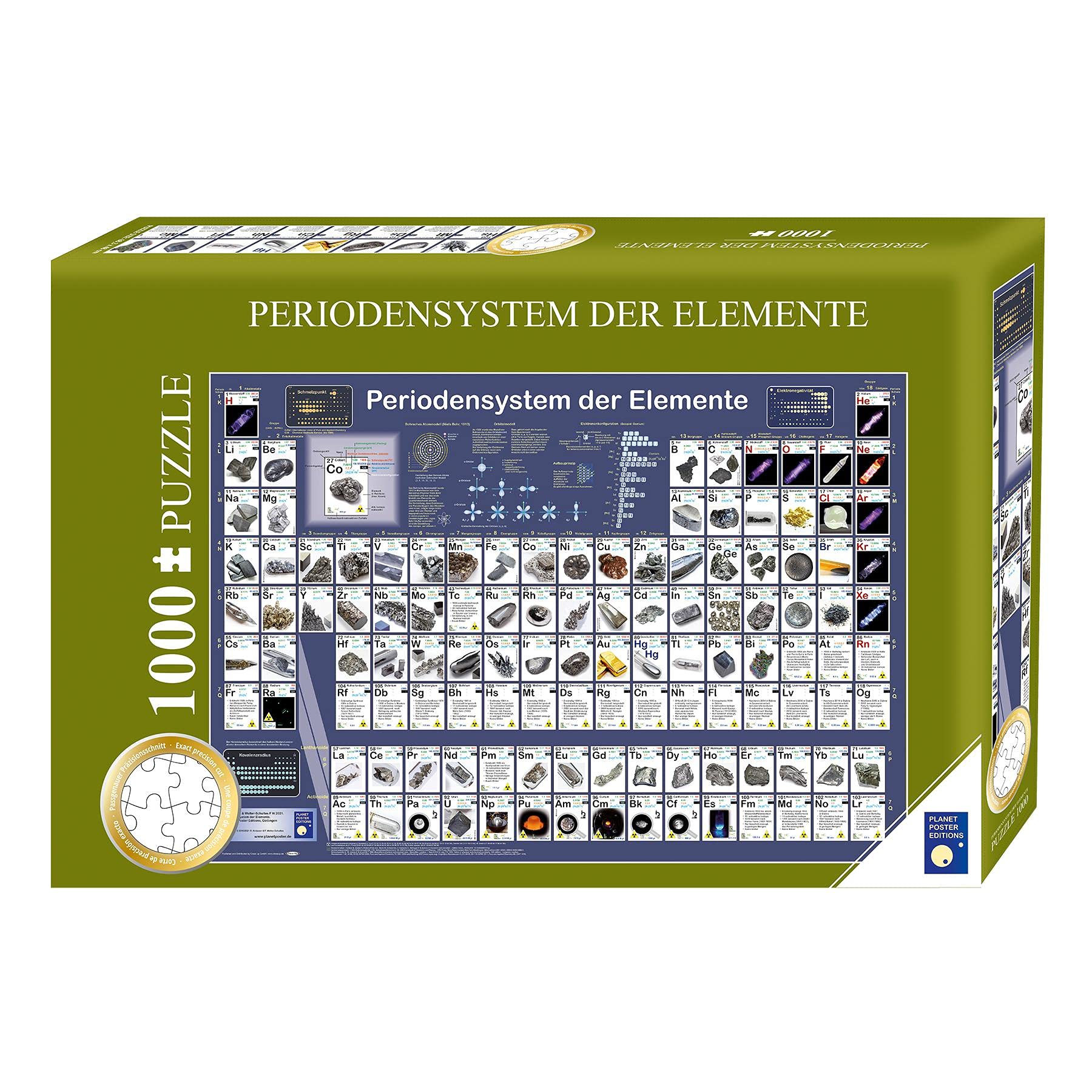 Close Up Puzzle Germania 1000 Pezzi – Carta Geografica Con Stemmi E Città – Dimensioni 68x48 Cm – Made In EU