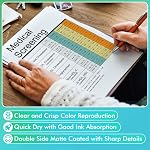 Koala Presentaion Paper Double-Side Matte Coated 8.5X11 Inches 110 Sheets Compatible with Inkjet Printer 32LB Thin Photo Paper