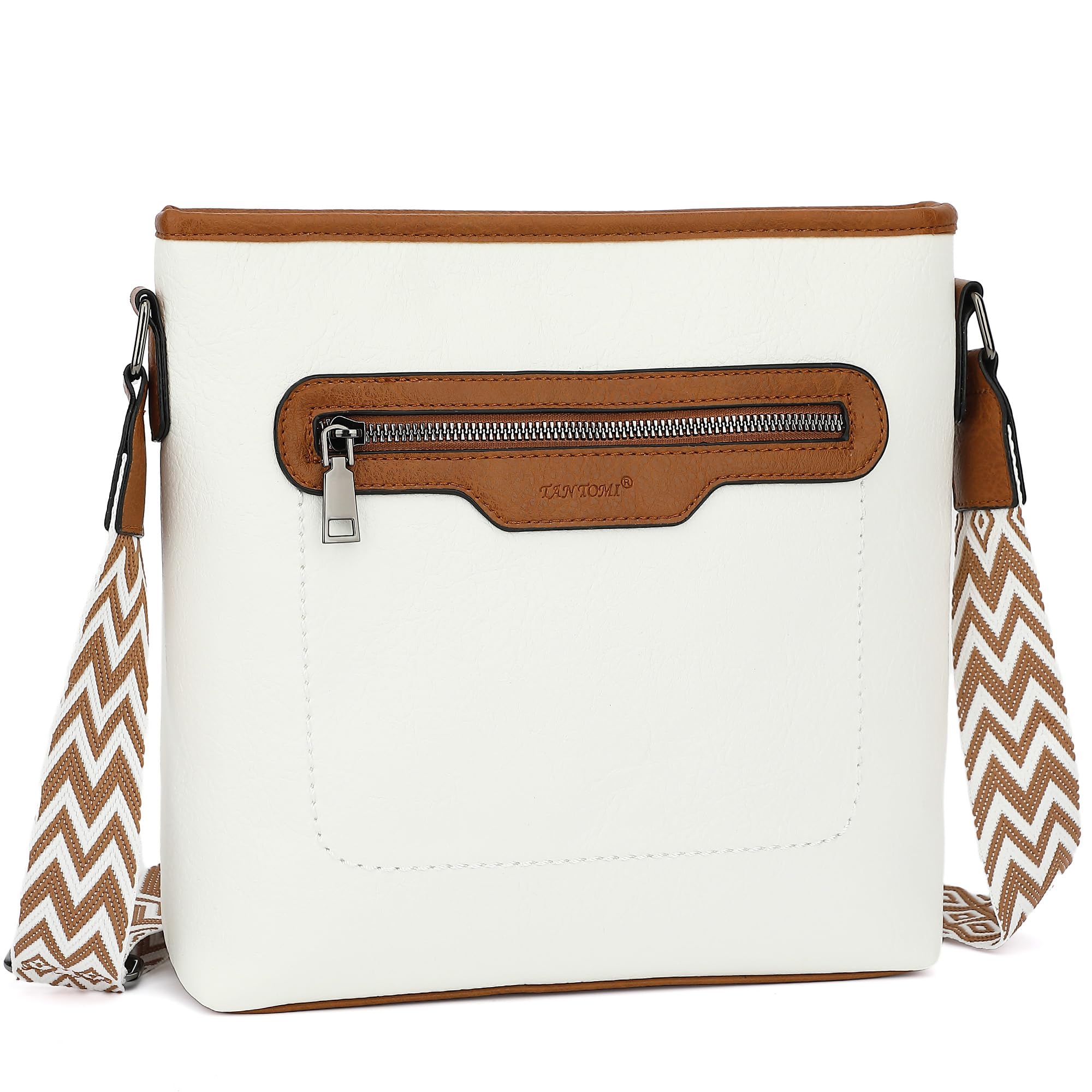 TANTOMI Umhängetasche Damen, Handtasche Damen Leicht Schultertasche Damen, Taschen Damen für Verstellbarem Farbigem Riemen