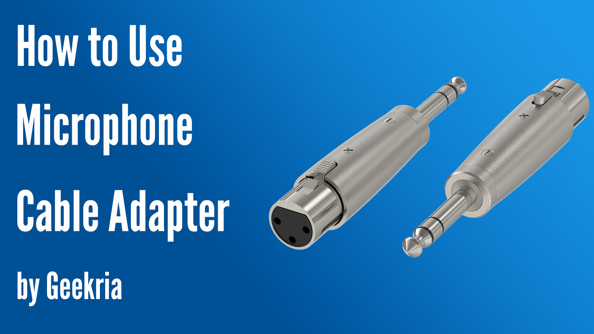 Amazon.com: GEEKRIA for Creators XLR Female to 1/4 Inch (6.35mm