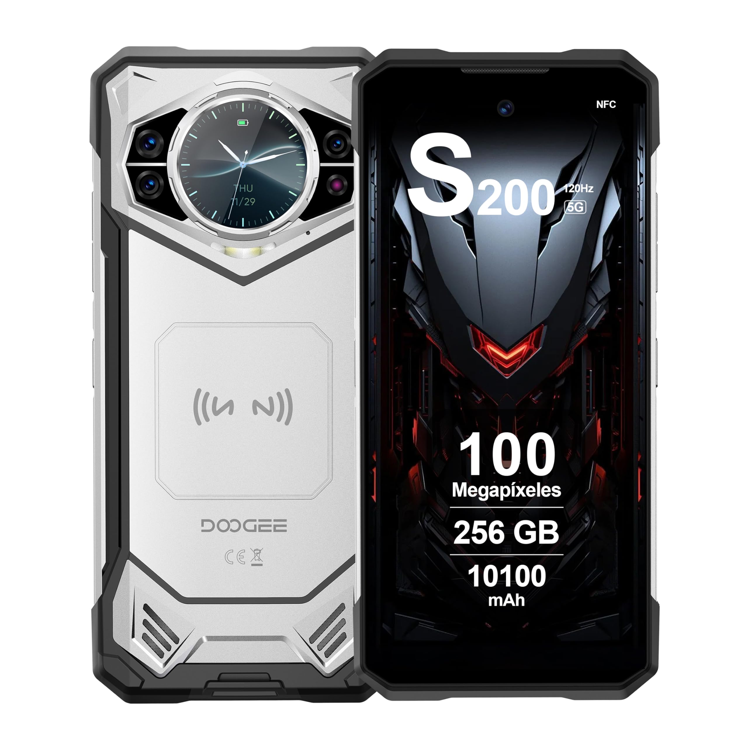 schermo incassabile doogee s200 5g 120hz 100mp 32gb ram 256gb rom