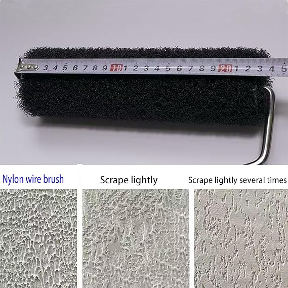 Putty Roller 23cm 9 Drywall Texture Roller Brush with Comfort Handle, Putty Roller Application and Cleaning, Drywall Compounding, for Applying Putty and Rolling Plaster