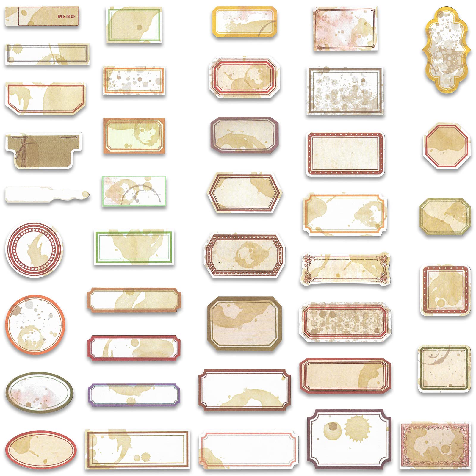 ︎ジャンクジャーナル素材セット/コーヒー染め系