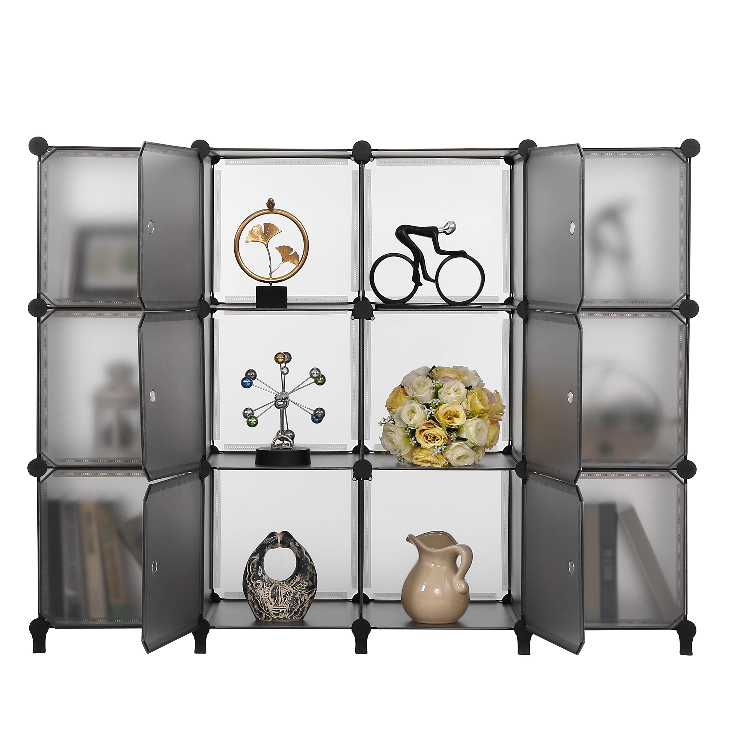 ANWBROAD Cubes Storage Organizer 12Cube Shelves Closet Organizers and