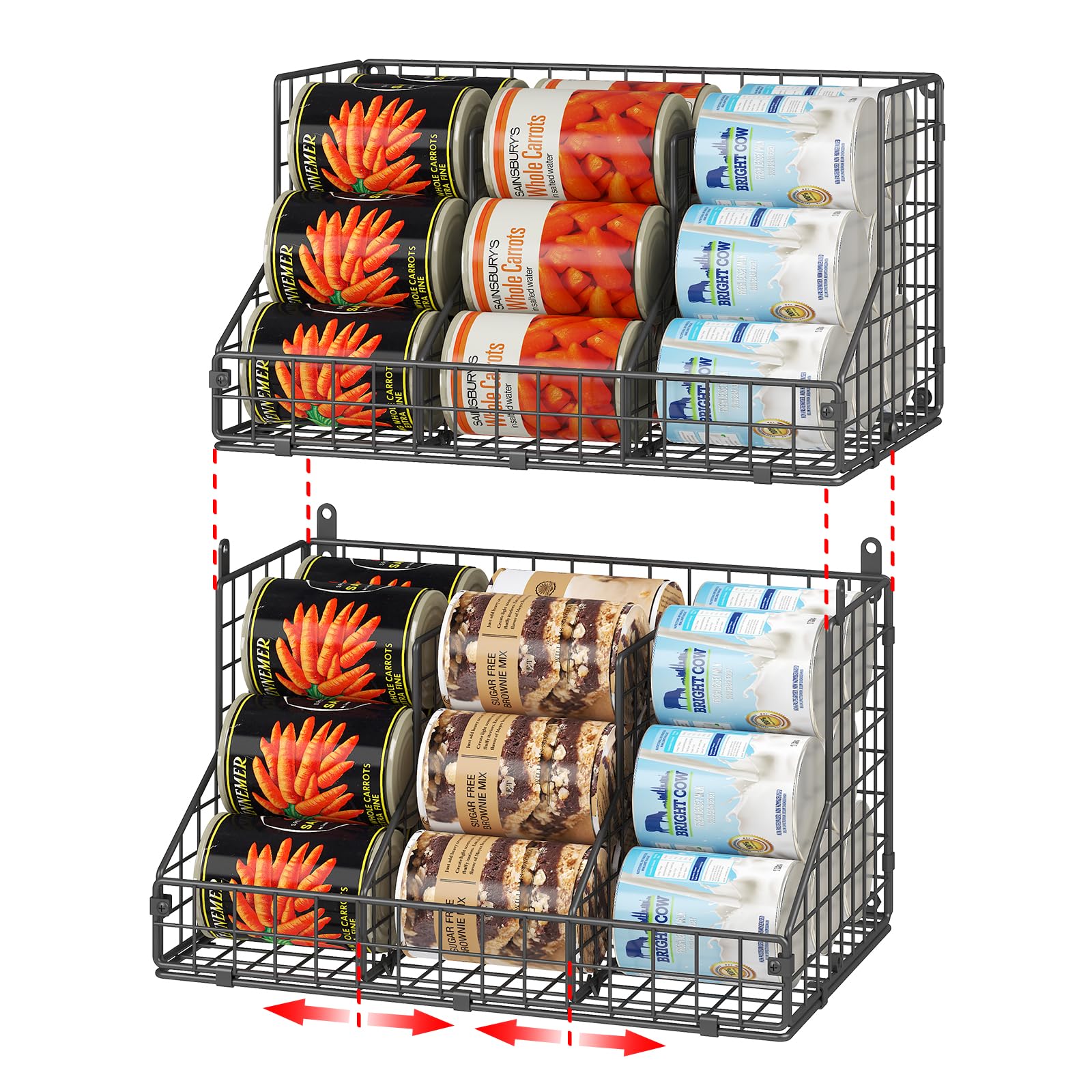 Amazon.com: JKsmart 2 Pack Stackable Can Rack Organizer for Pantry ...
