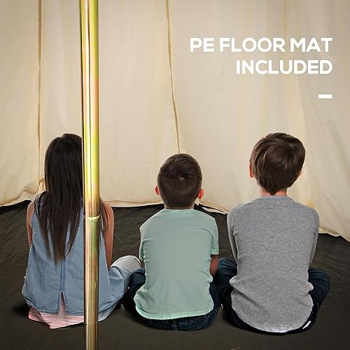 Miniatura 6 de Outsunny Tienda de campaña de yurta para 10 personas con interior espacioso, diseño transpirable e impermeable, para campamento familiar al aire