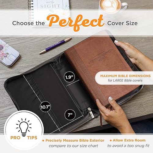 Miniatura 6 de Funda de piel sintética para biblia Regalo de arte cristiano para hombres y mujeres