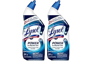 Lysol Power Toilet Bowl Cleaner Gel: Clean, Disinfect, Remove Stains