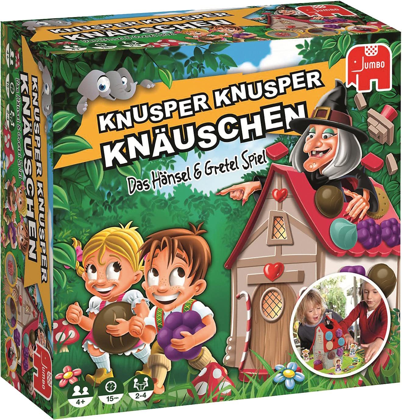 Jumbo Spiele - Knusper Knusper Knauschen - Kinderspiel mit Hansel und Gretel - Ab 4 Jahren - Art. Nr. 19713