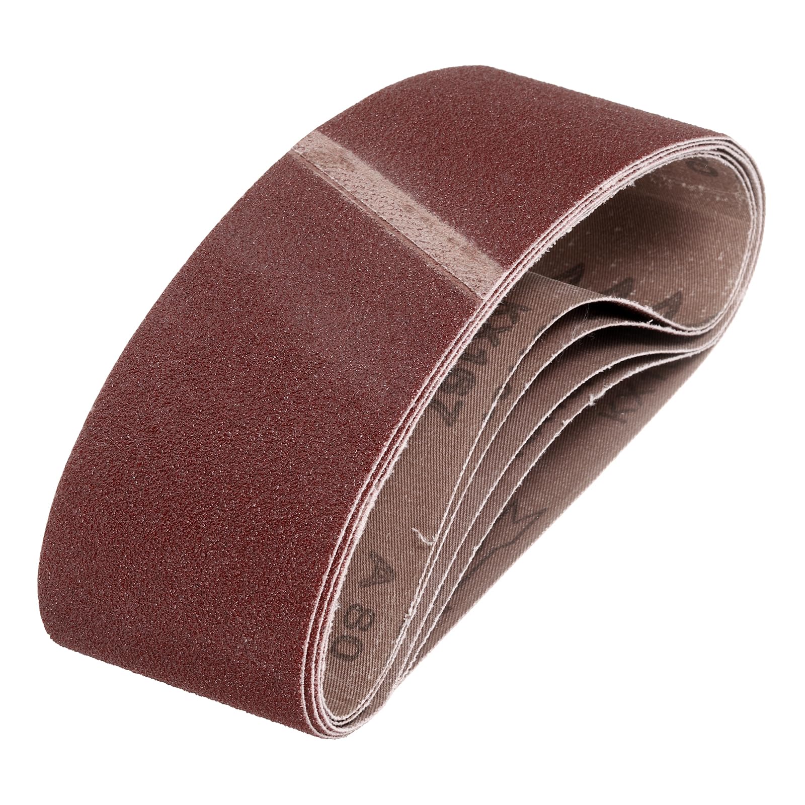 HARFINGTON 3 x 21 Inch Sanding Belts, 5 Pcs 80 Grits Aluminum Oxide Abrasive Belt Sander File Belt for Woodworking, Metal Polishing, Knife Sharpener