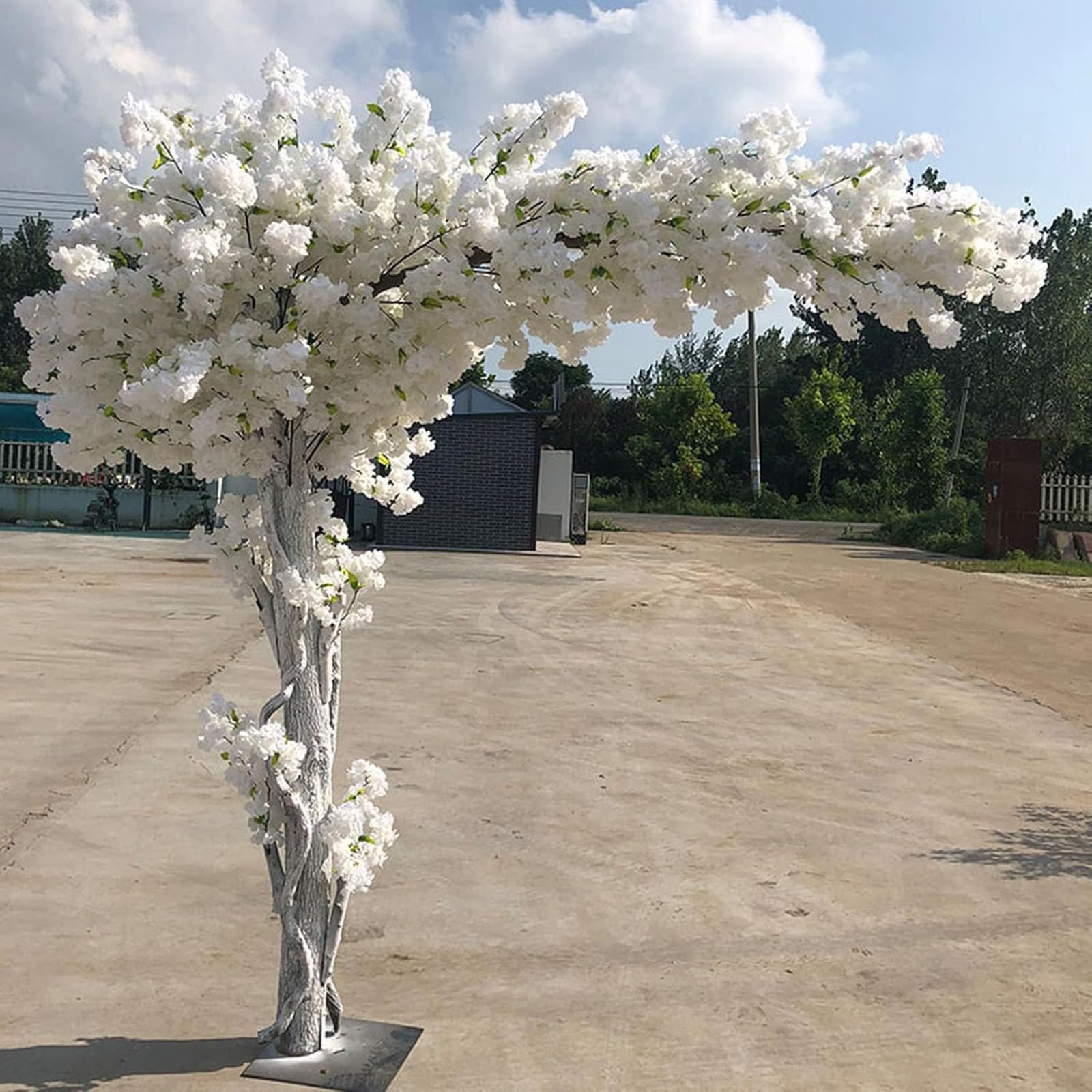 180x150cm,Cerisier Japonais Artificiel Blanc, Branche Fleur De Cerisier Japonais Artificielle, pour IntéRieur ExtéRieur, Mariage, Bureau