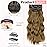 KooKaStyle Clip in Synthetic Hair Extensions Long Wavy 4PCS Thick Hairpieces Brown with Multi - Tone Highlights Fiber Double Weft Natural Hair Extensions 20 Inch for Women