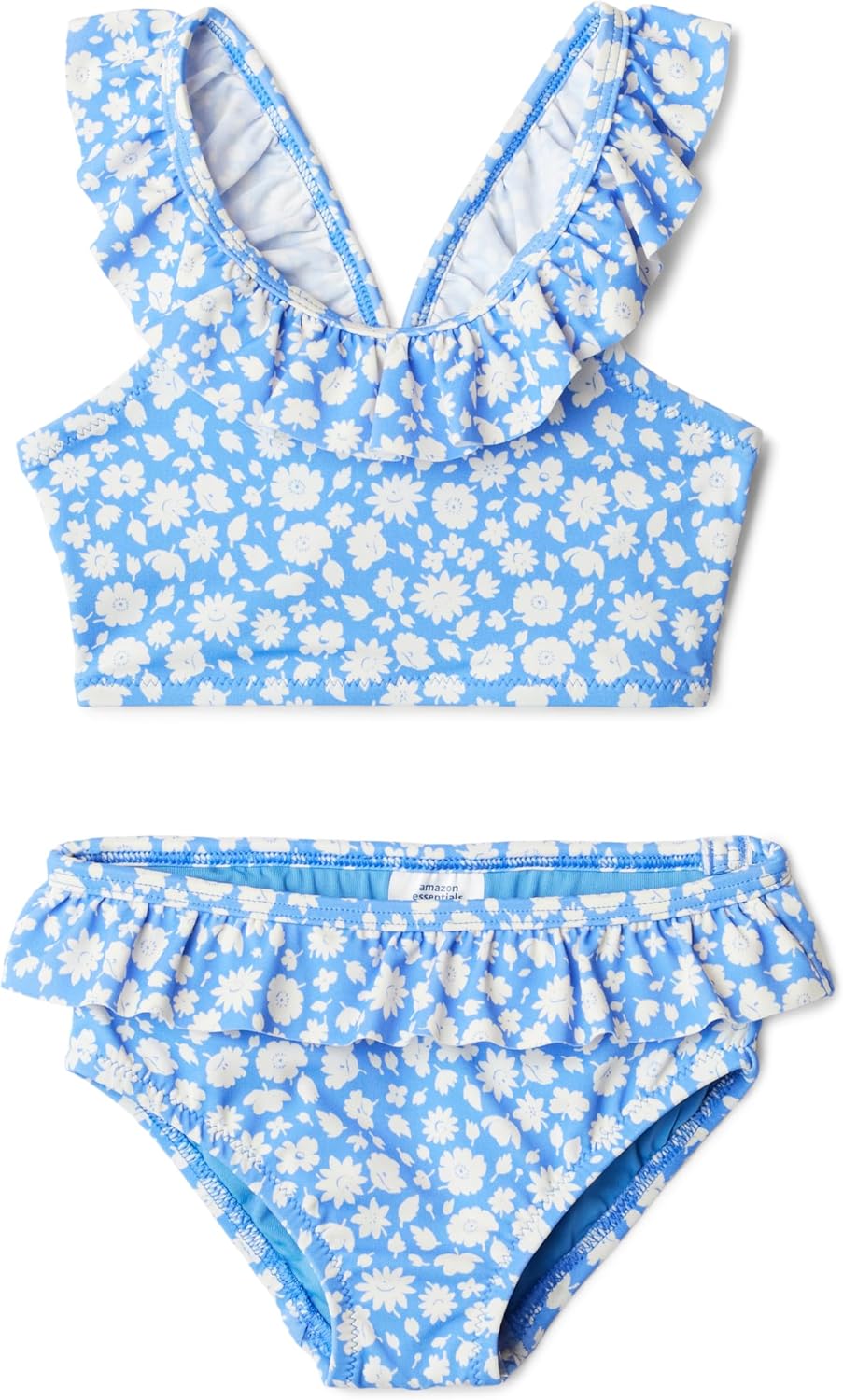Amazon Essentials Girls' Ruffle Two-Piece Bikini Swim Set