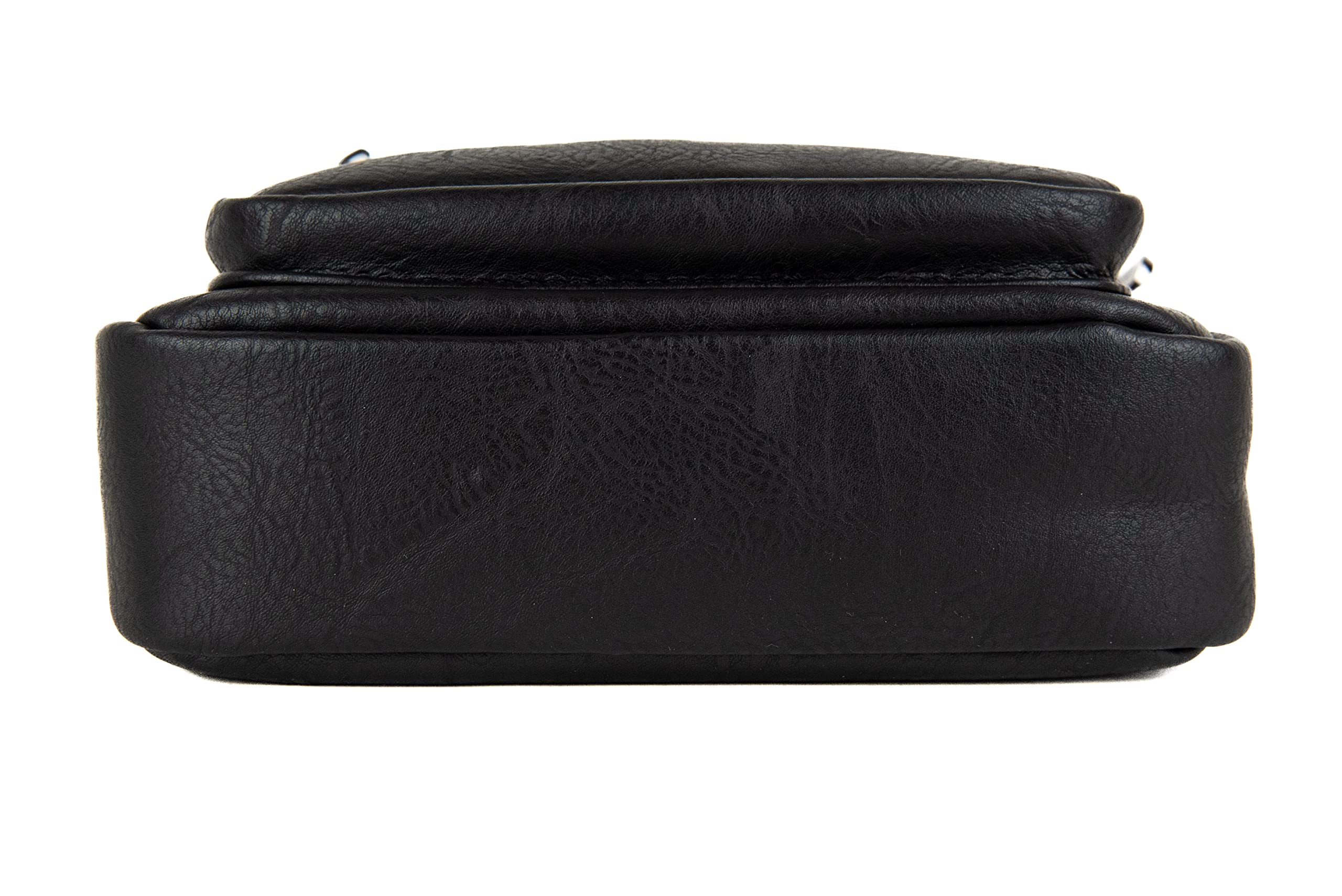 COVERI Borsello da Uomo in Ecopelle, Marrone, Nero, con Tracolla, Multi Tasche con Zip, per Lavoro, Ufficio, Tempo libero Art.6230 Dimensioni 24x20x6 cm
