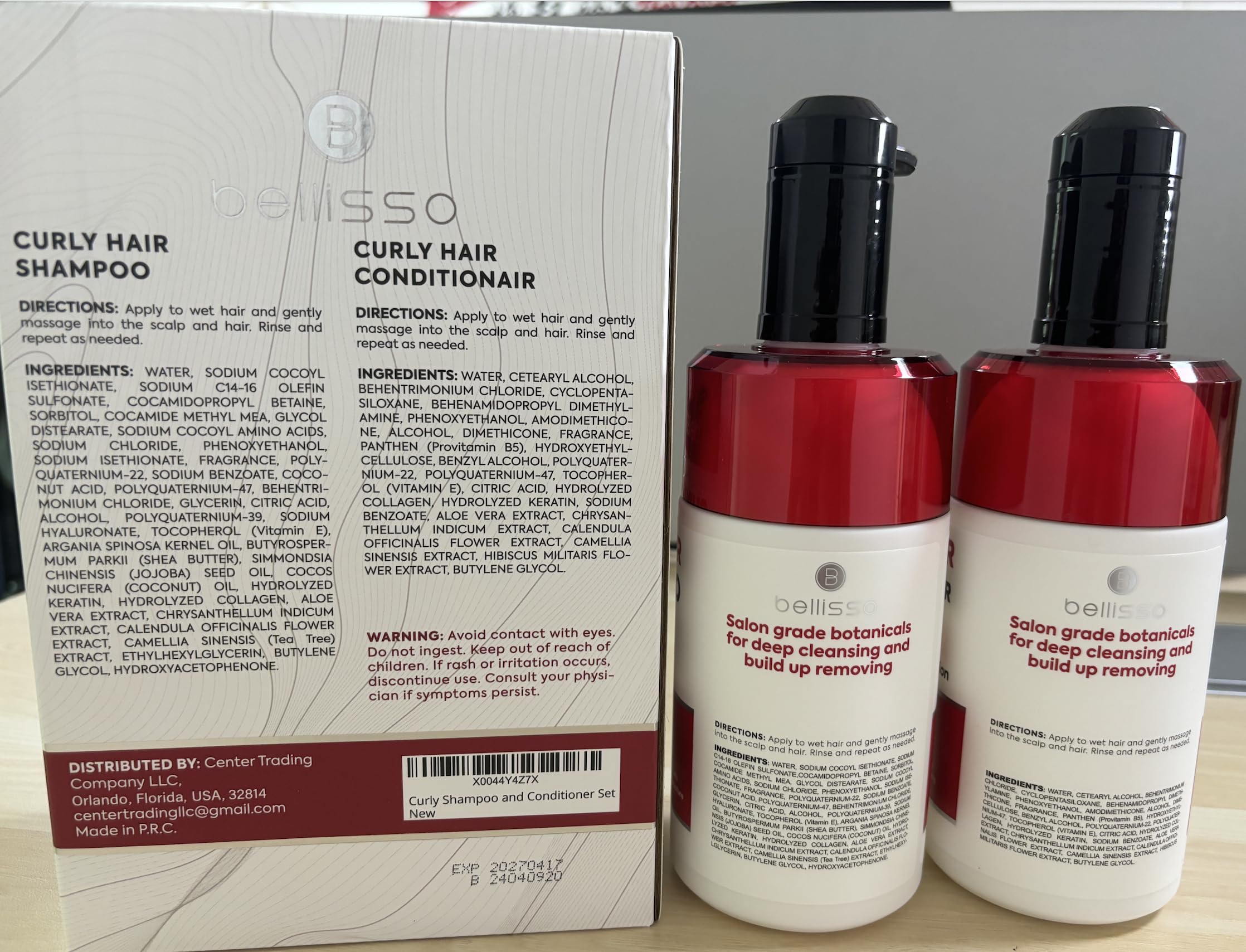 Bellisso Shampoo and Conditioner Hair Care Set
