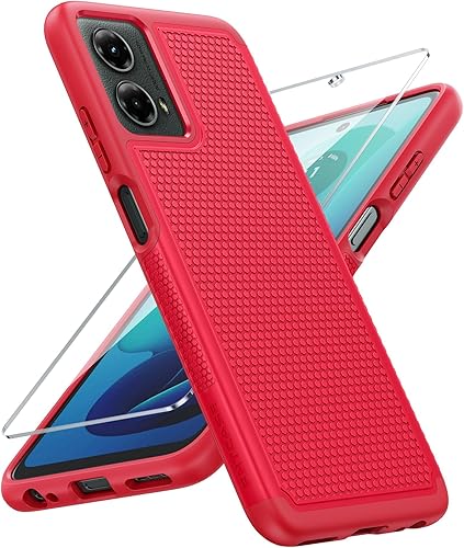 Miniatura 25 de FNTCASE Funda para Motorola Moto G-Power-5G-2024: funda protectora de doble capa resistente para teléfono celular a prueba de golpes con parte
