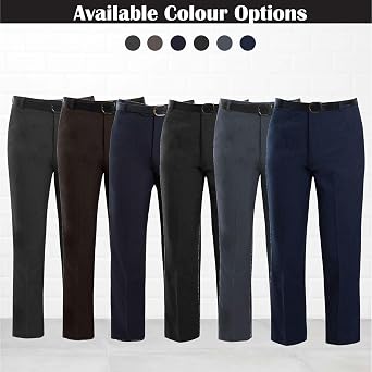 shelikes Mens Formal Trousers Business Trouser Office Work Pants (Without Belt)
