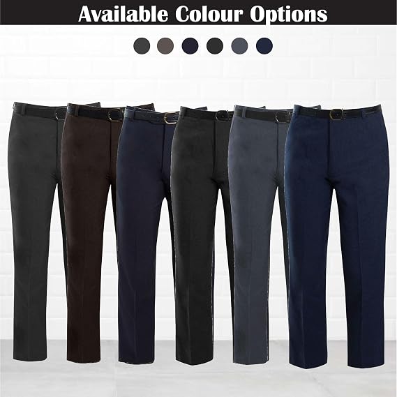 shelikes Mens Formal Trousers Business Trouser Office Work Pants (Without Belt)