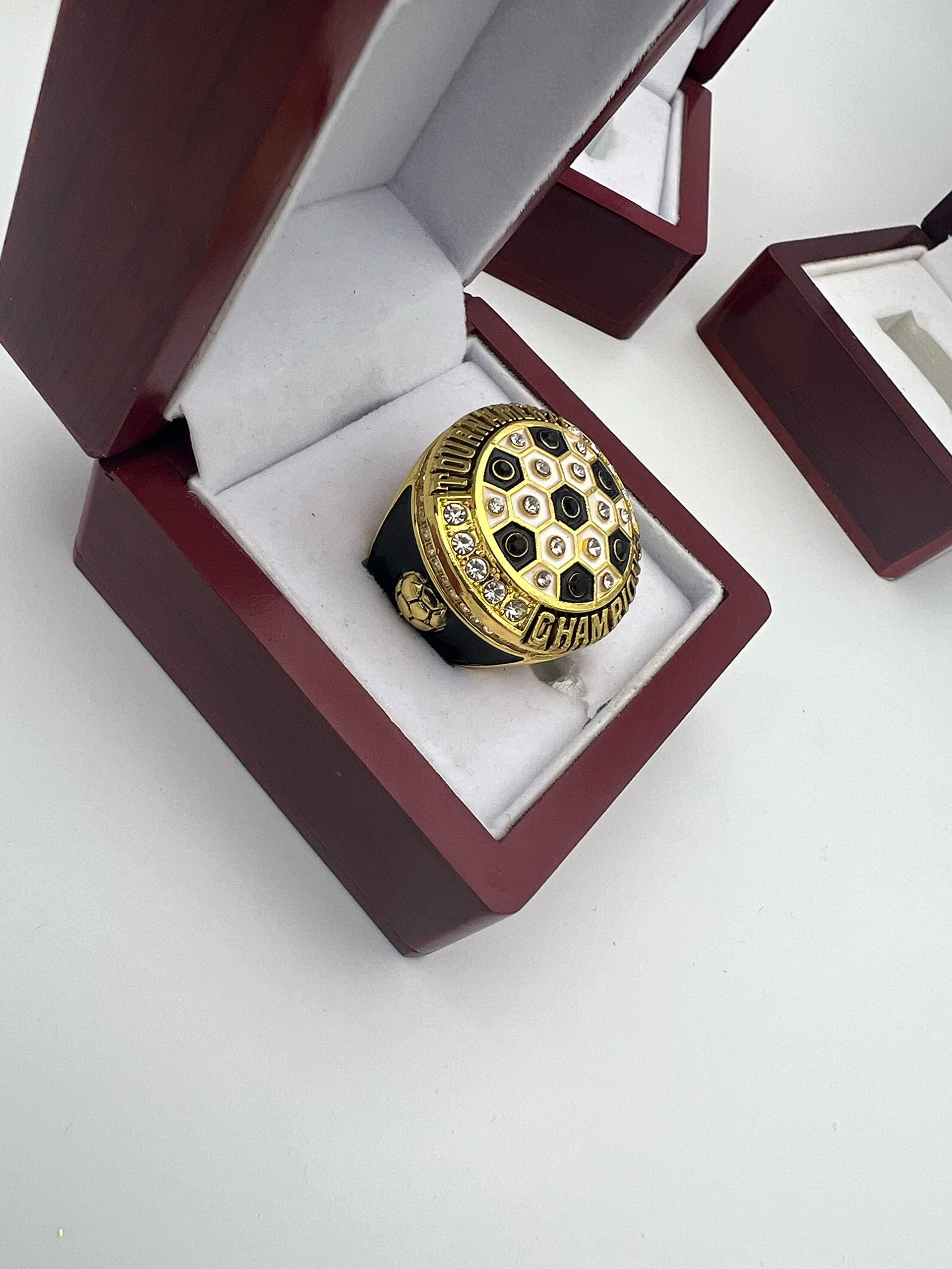 Discount Sports Rings SOCCER CHAMPION RING — GOLD Championship Ring, Player/Tournament Rings 18-4