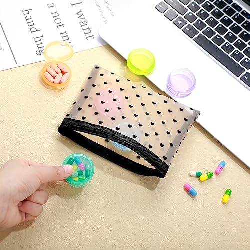 Miniatura 6 de Paquete de 6 cajas pequeñas de organizador de pastillas contenedor de pastillas de viaje portátil diario mini pastillero para bolsa de bolsillo