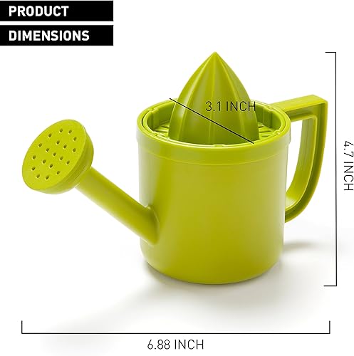 Miniatura 5 de Peleg Design Lemoniere - Exprimidor manual en forma de regadera original, exprimidor de plástico verde con vertedor para jugo de limón o cítricos