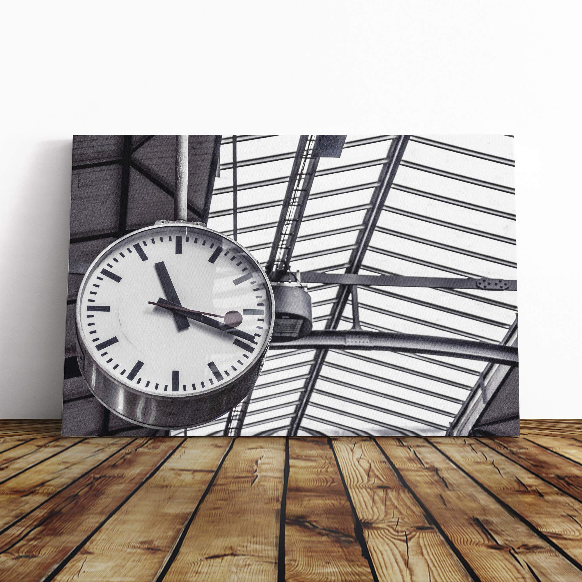 Deadline Clock Canvas Print | Gallery Wrapped 30mm Frame Wall Art | 20x14 inches | Ready to Hang | Modern Picture | Living Room Bedroom Lounge Office