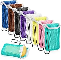 Vista 1 de 8 unidades de bolsa de jabón para el cuerpo, exfoliante corporal y soporte de jabón, jabones para barra de jabón, funda de jabón con cuerda, esponja