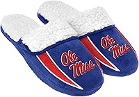 Vista 6 de FOCO mens NCAA College Team Logo Sherpa Moccasin Slippers