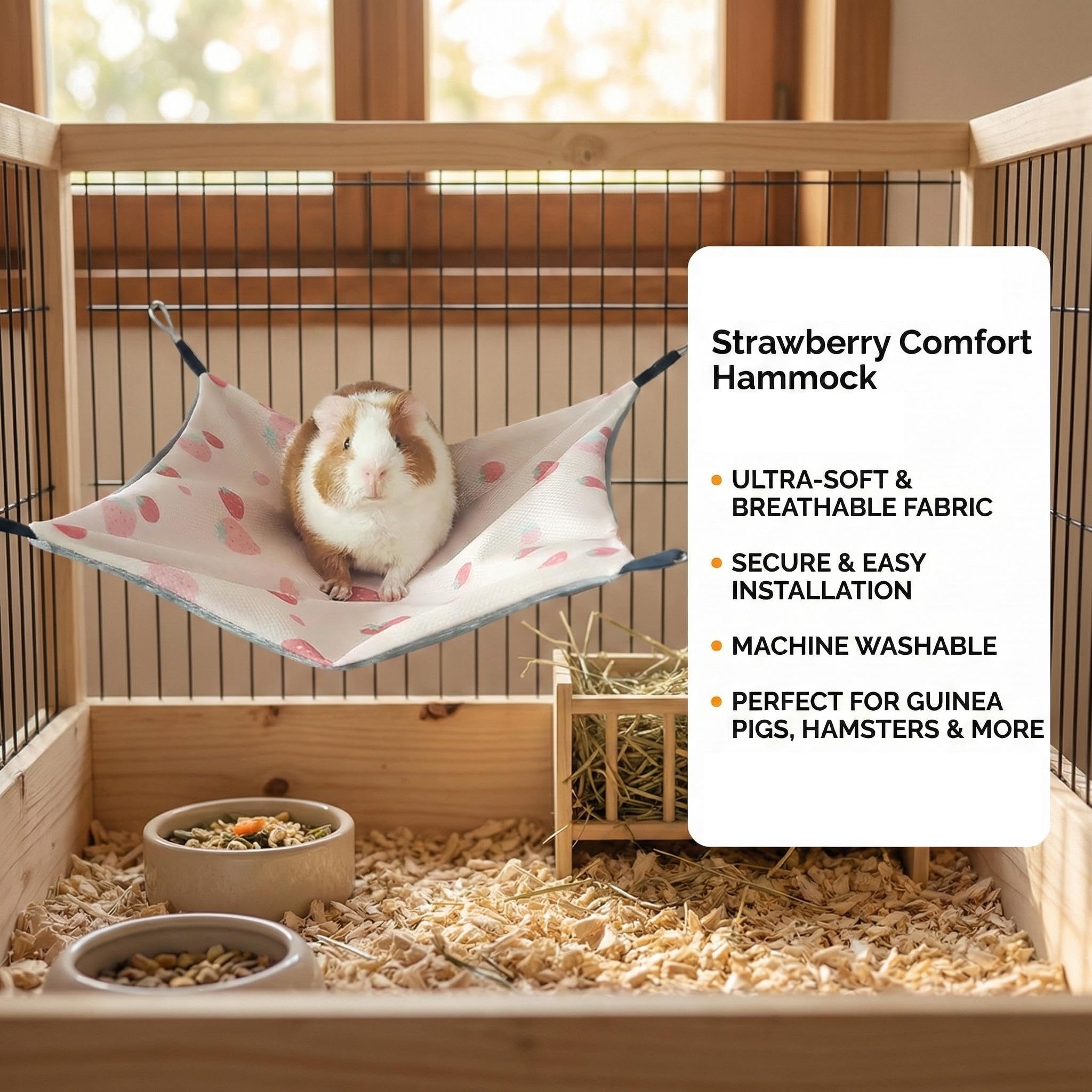 Hamac Cochon d’Inde Soie glacée 34 x 34 cm Hamac Rongeur Ajustable Cage Furet hamac Rongeur Ajustable Double Face Cage cabane balançoire fraîche été pour Lapin Hamster Chinchilla