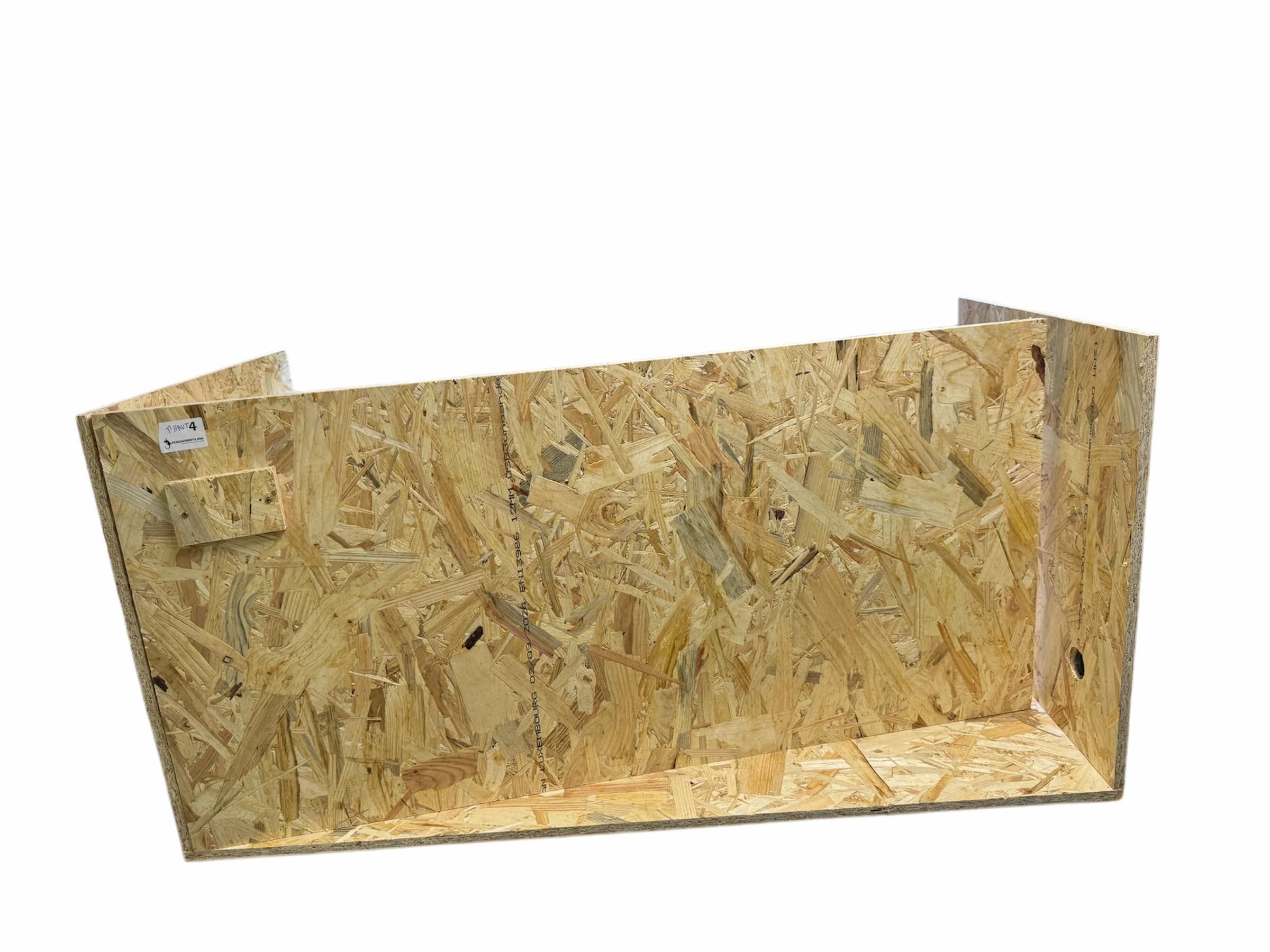 Terrarium OSB 3 120x60x60 cm en Bois pour Reptiles avec Vitres Coulissantes en Verre et Aérations en INOX