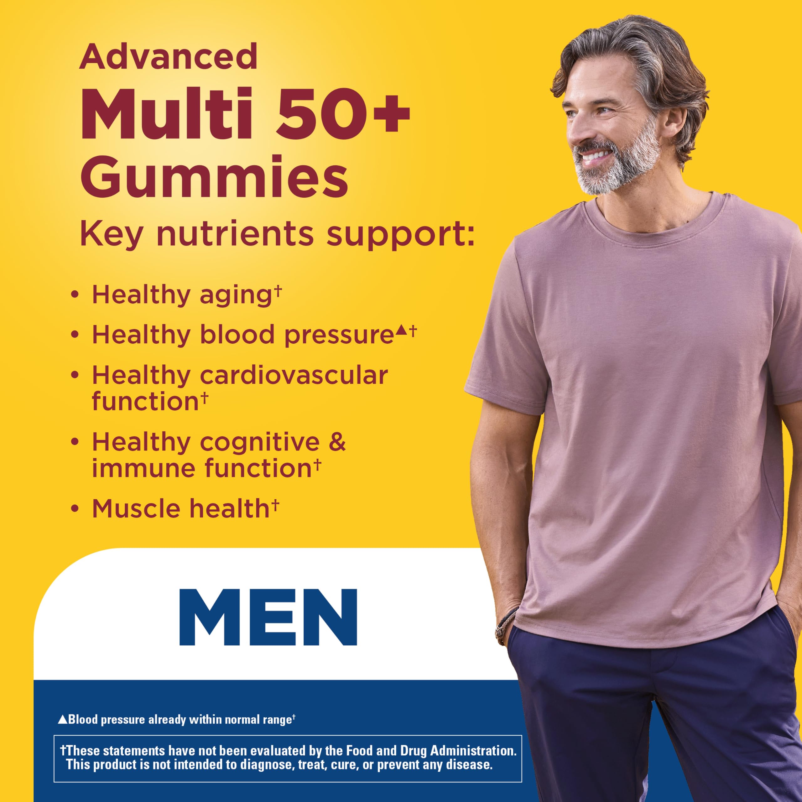 Nature Made Advanced Multivitamin Gummies 50+ for Men, 84 Multi Vitamins — Amazon image 2