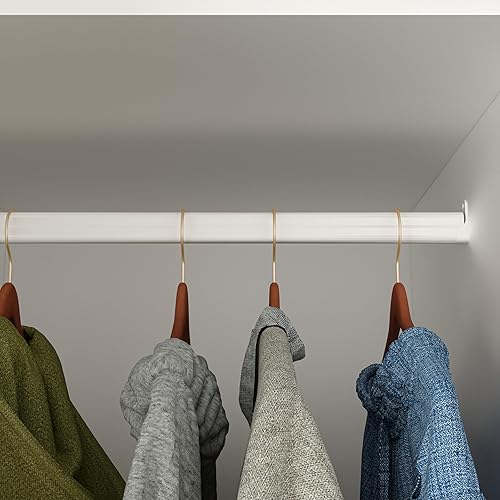 Miniatura 4 de Armario de madera grande de 78 H con 6 puertas, armario con cajones, barra para colgar y estantes, organizador de armario independiente para