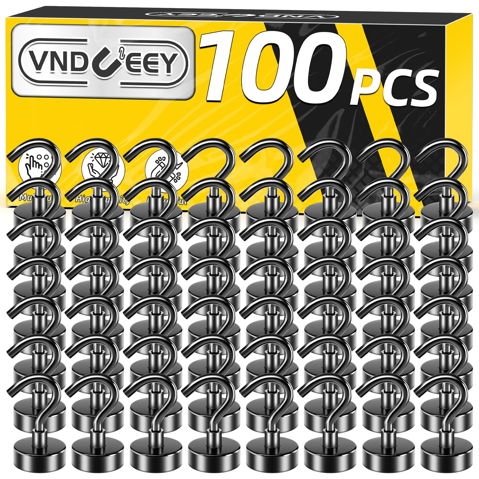 Strong Magnetic Hooks - 60 Pack for Any Room -14