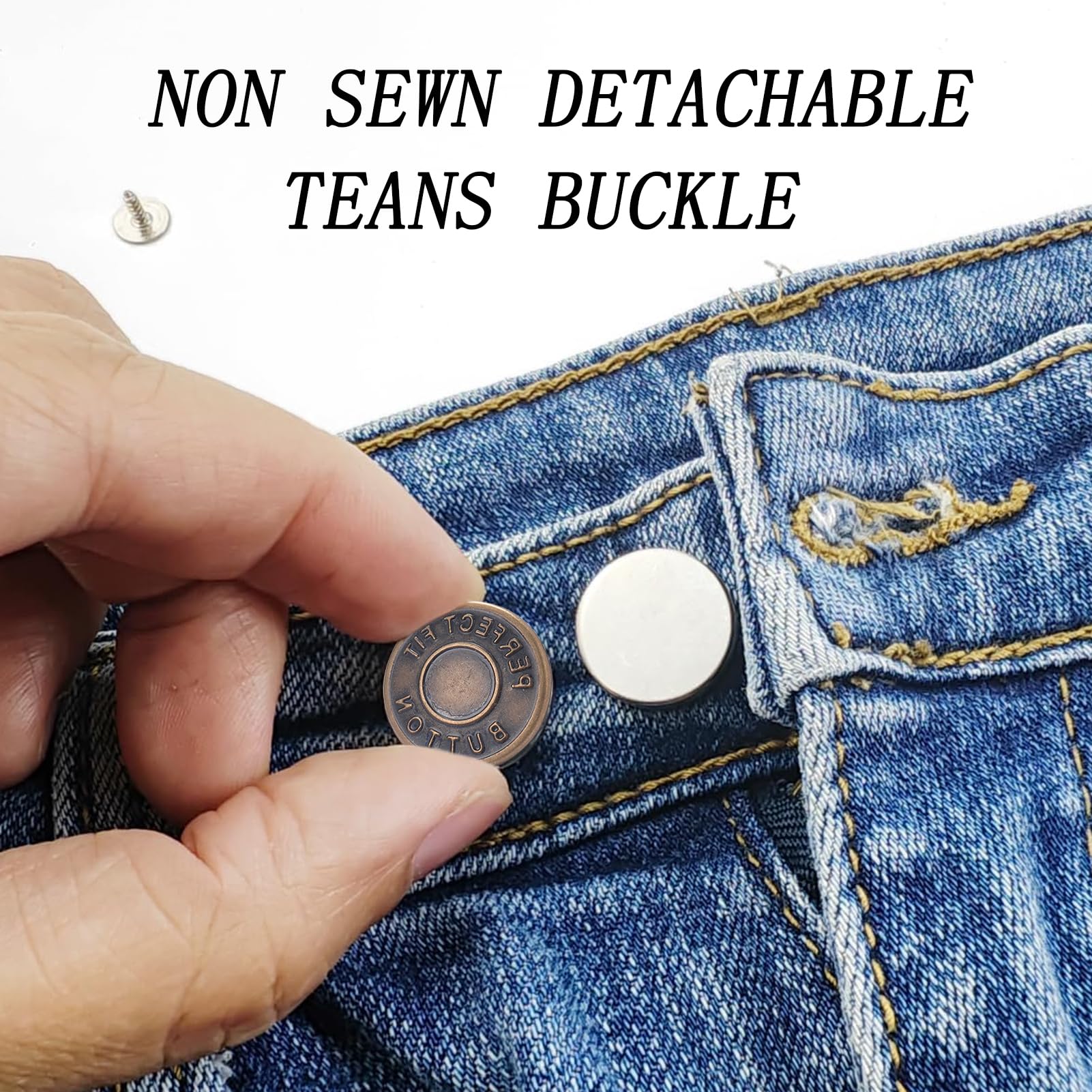 100 juegos de botones para jeans, botones de mezclilla para jeans sueltos