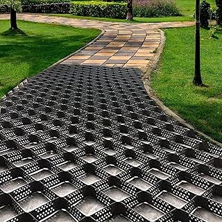 Geogrid Driveway, HDPE Geo Grid Ground Gravel Grid， Pea Gravel Grid for Patios, Sheds, Slopes, Pathways and Parking (Size : 6x9m(20x30ft))