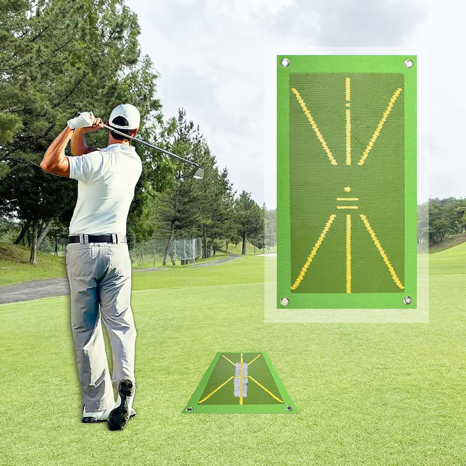 POFET Golf-Trainingsmatte - Perfekt Für Schwunganalyse & Divots