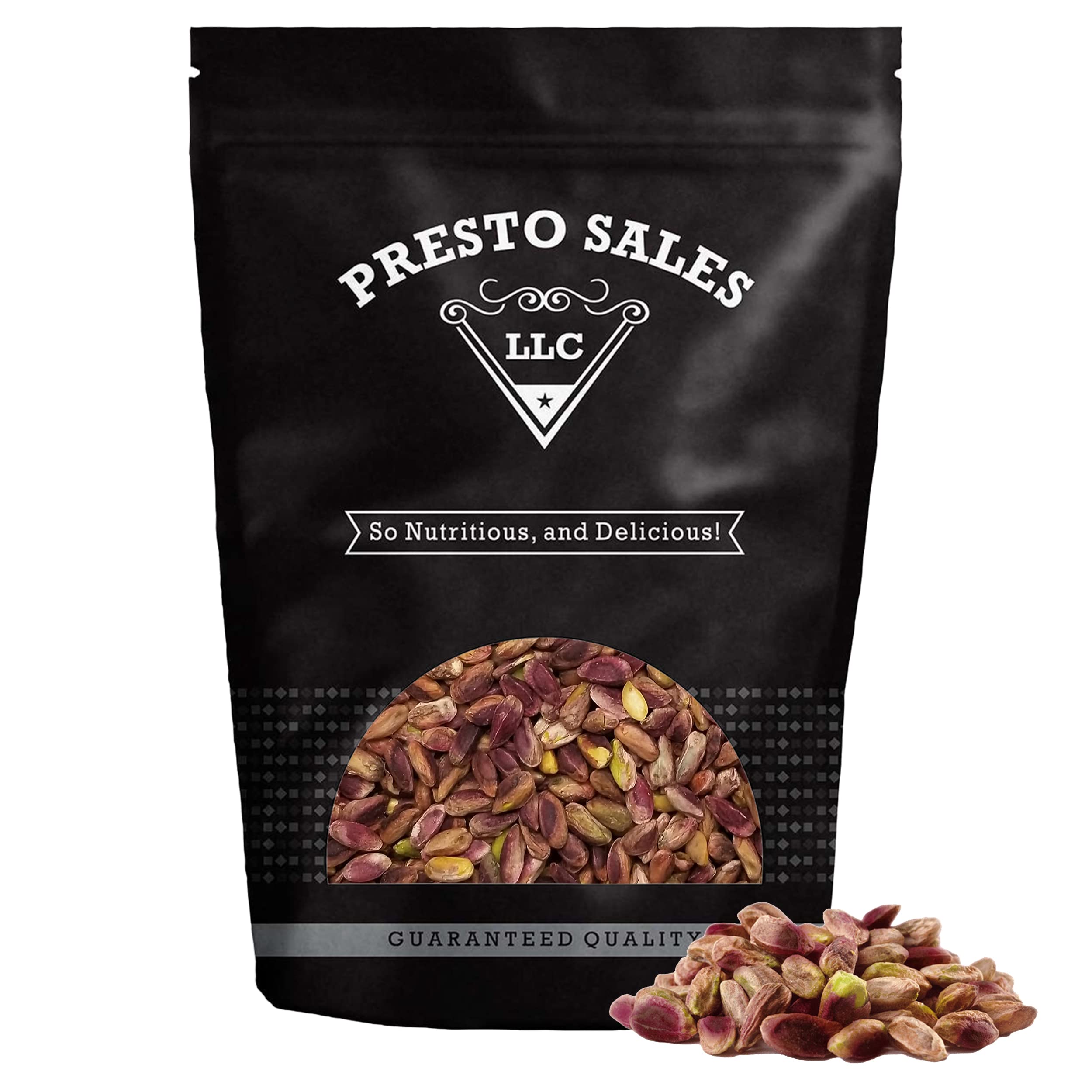Presto Sales Pistachios Shelled Turkish Raw ANTEP 16 oz. | Premium quality and Nutrient-rich snack | Healthy, Natural, Vegan, Non-GMO | Resealable 1 lb. Pouch Bag