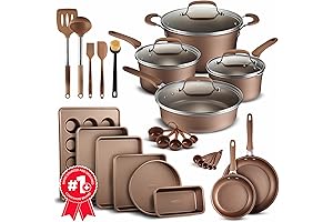 Bakken Swiss 23-Piece Non-Stick Multi-Size Pots and Pans Set