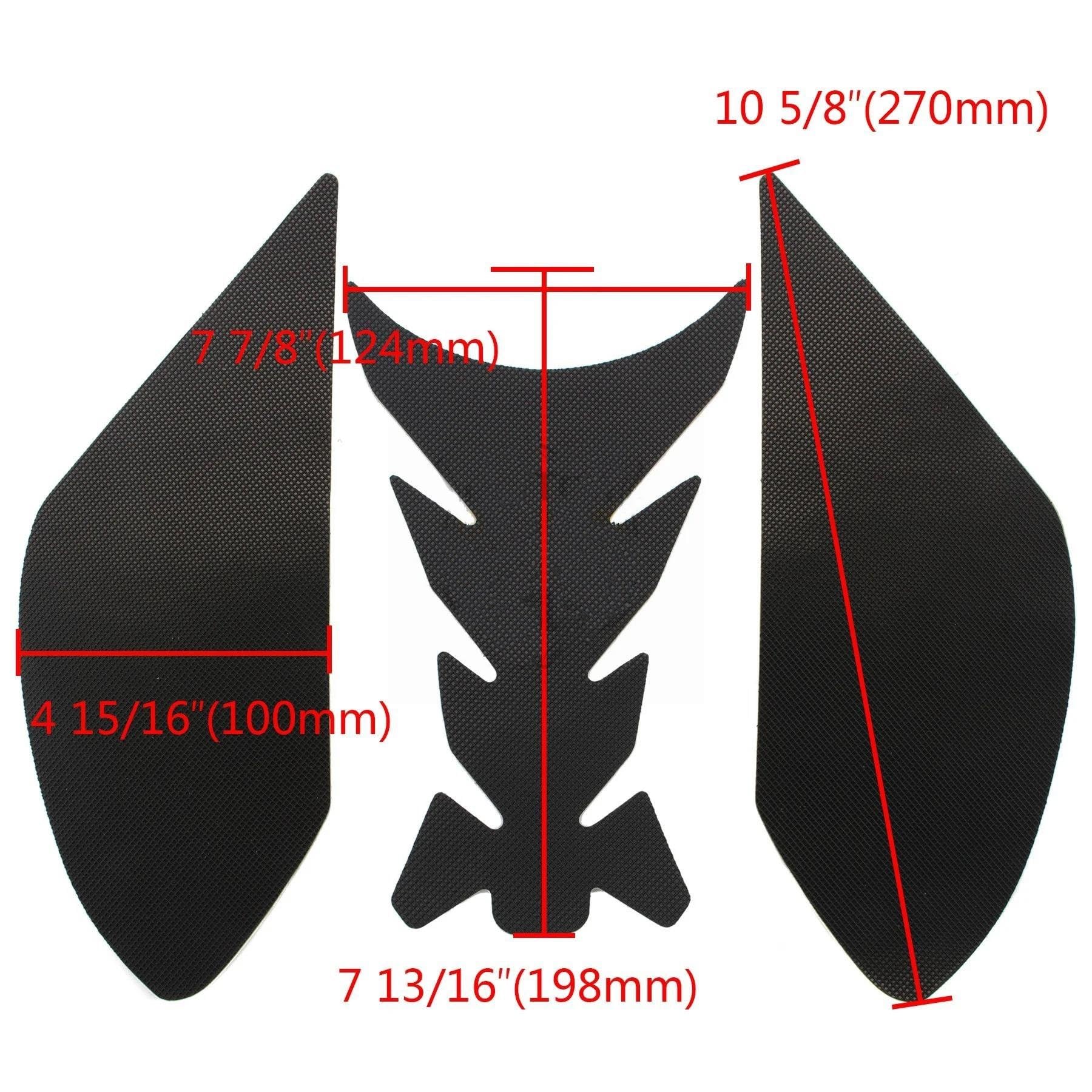 Pastiglia Serbatoio Carburante Adesivo per Protezione Serbatoio Moto, Trazione Laterale, Ginocchia, Grip, per Ducati Diavel 1200 2012-2016 Adesivo per Serbatoio Carburante(X2)