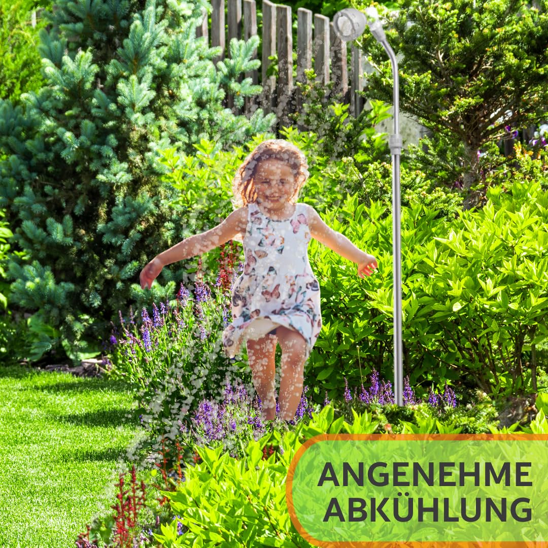 Gartendusche 2in1 Dusche & Sprühnebel höhenverstellbar 175-230 cm Dreibein