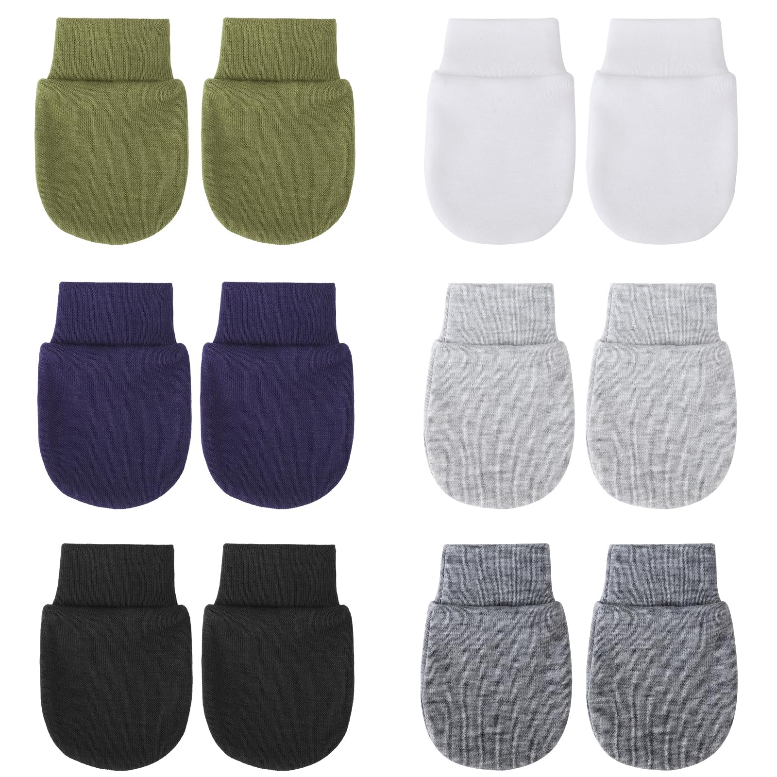 DRESHOW Newborn Baby Mittens Infant Gloves No Scratch Mittens Elastic Wrist Gloves for 0-6 Months Baby Boys Girls