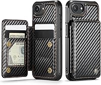 Vista 83 de Vinich Funda tipo cartera para iPhone 11 con soporte para tarjetas, bloqueo RFID, ranuras de crédito, función atril, a prueba de golpes, para Negro