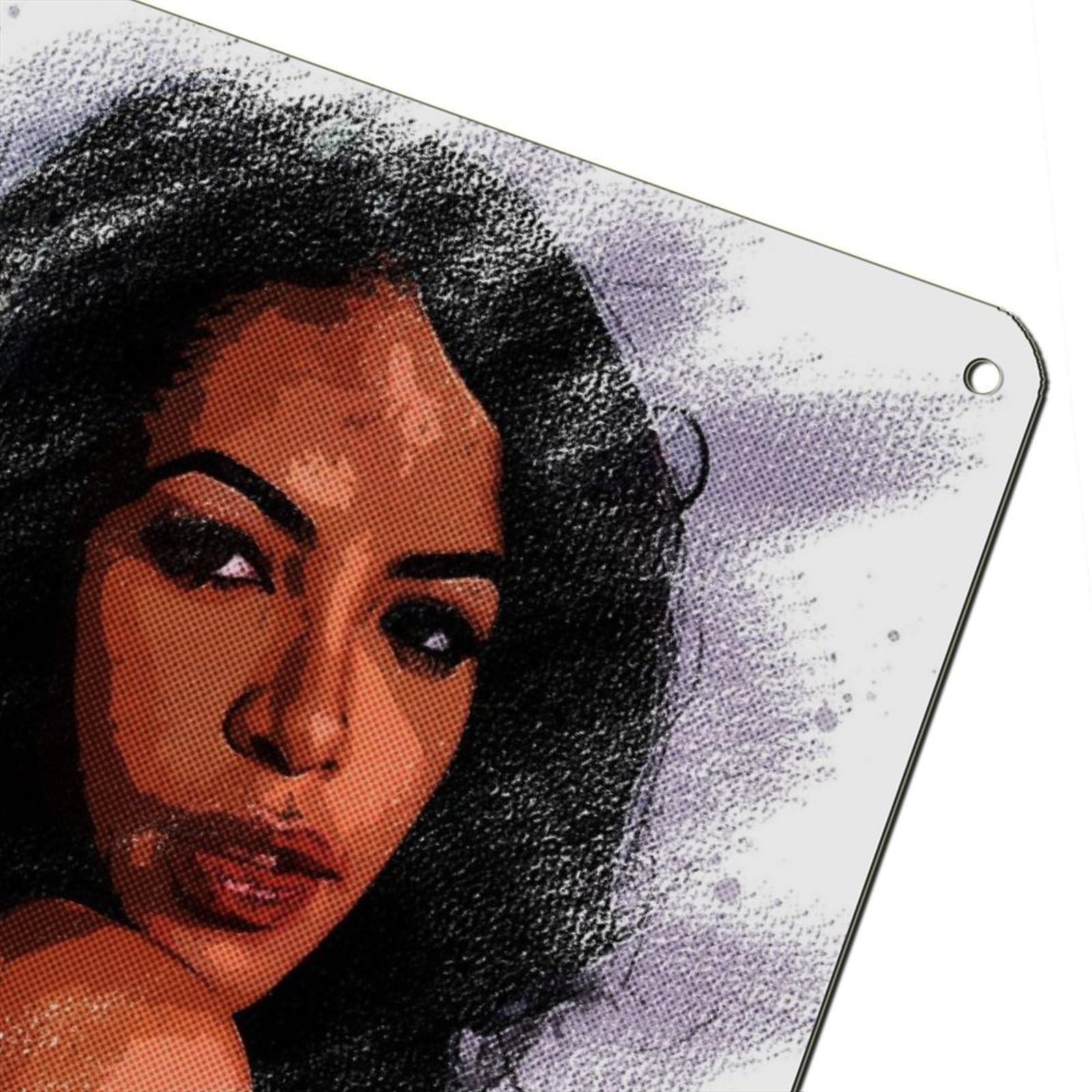 Poster Lamiera Vintage Fumtgsin Aaliyah - Targa Metallica 20x30 Cm Per Arredamento Bar E Pub, Stile Retrò - 4
