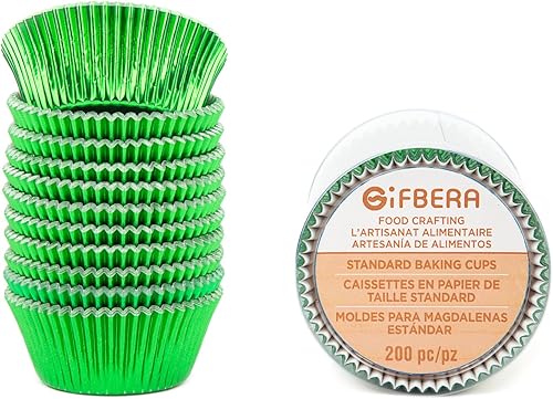 Vista 12 de Gifbera Moldes Estándar para Cupcakes de Lámina Dorada, Envoltorios Metálicos para Hornear, 200