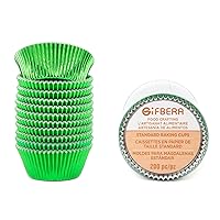 Algopix Similar Product 16 - Gifbera Green Foil Standard Cupcake