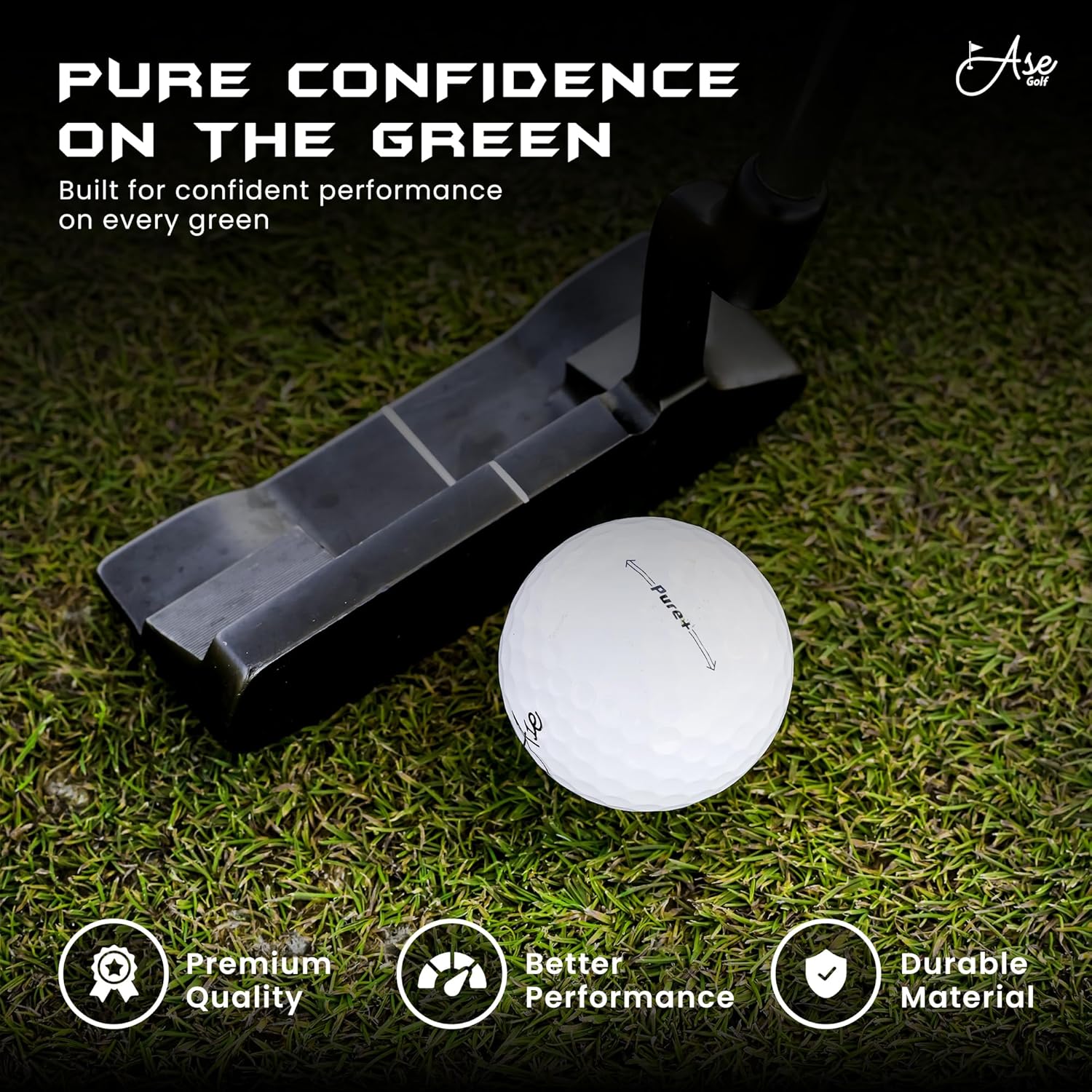 Pure+ Golf Balls – Soft Feel, Maximum Spin, Long Distance & Durable Performance