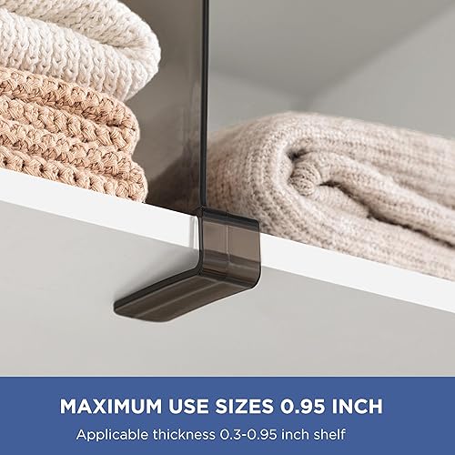 Miniatura 4 de HBlife Paquete de 6 separadores de estantes grises, organizador vertical de bolso para armario, perfecto para suéteres, camisas, bolsos